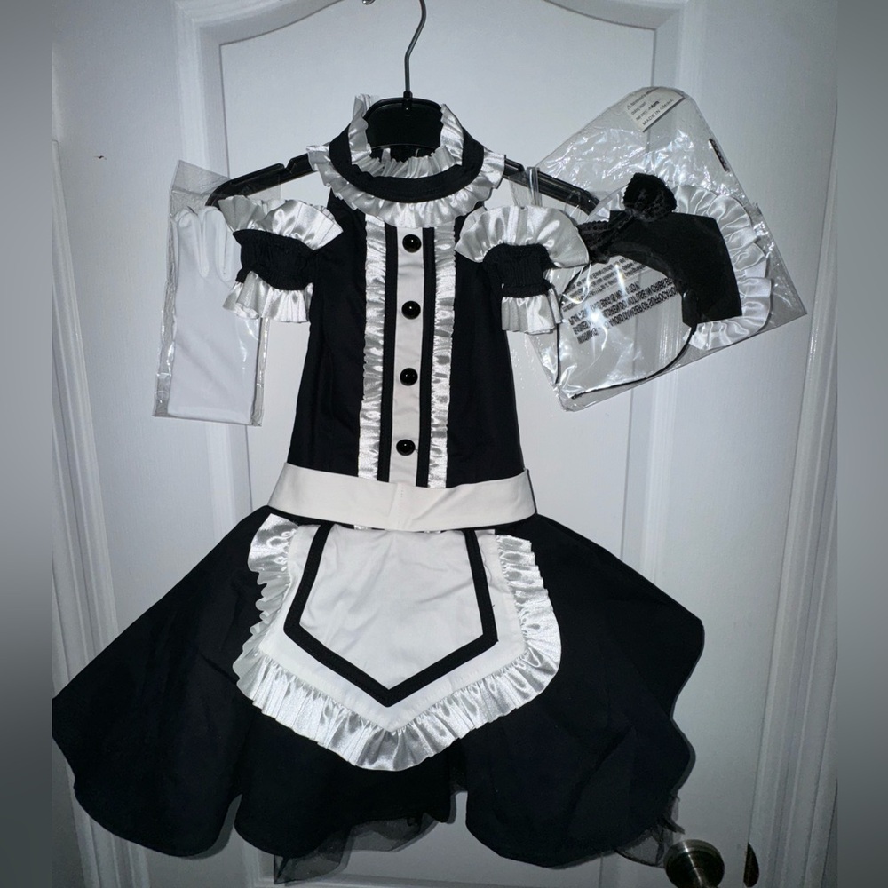 Weissman Enchanted Maid Dance Costume with Unopened Gloves and Headband Size SC